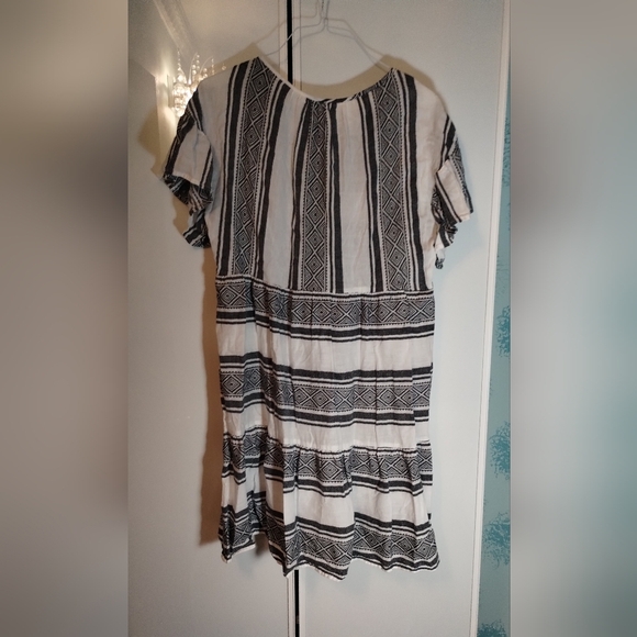 Anthropologie Black and White Patterned Dress - Picture 2 of 5
